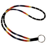 Native American Hand Beaded Lanyard: Dark Skies