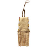 Native American Hand Made Strike-A-Lite Bag: Green Floral w/ Yellow & White Combo Native American Hand Made Strike-A-Lite Bag: Green Floral w/ Yellow & White Combo
