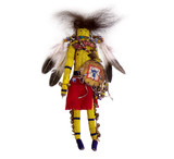 Native American Hand Made Beaded Doll: Buffalo Spirit Man (Yellow) Native American Hand Made Beaded Doll: Buffalo Spirit Man (Yellow)