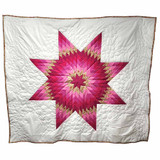 Native American Made Full Size Star Quilt: Golden Rose Bouquet (68 x 80 inches)