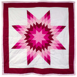 Native American Made Baby Size Star Quilt: Cotton Candy Kisses (45 x 46 inches)