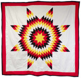 Native American Made Full Size Star Quilt: Sacred Circle (73 x 80 inches)