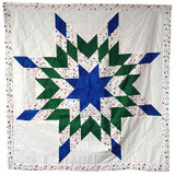 Native American Made Baby Size Star Quilt: Springtime Sprinkle (41 x 41 inches)