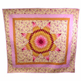 Native American Made Full Size Star Quilt: Ancestral Embrace (78 x 88 inches)