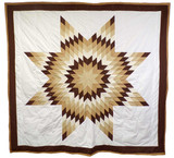 Native American Made Full Size Star Quilt: Sienna Skies (73 x 78 inches)