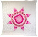 Native American Made Full Size Star Quilt: Be Mine (85 x 81 inches)