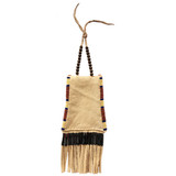 Native American Hand Made Strike-A-Lite Bag: Blue Floral