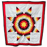 Native American Made Full Size Star Quilt: Pejuta (Medicine) *72 x 77 inches*