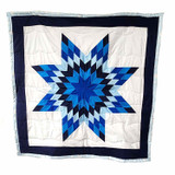 Native American Made Crib Size Star Quilt: Sky Dive (47 x 48 inches)