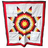 Native American Made Full Size Star Quilt: “Woksape” (Wisdom) - 75 x 81 inches 