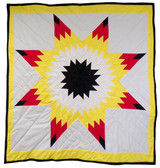Native American Made Baby Size Star Quilt: Balance (46 x 49 inches)