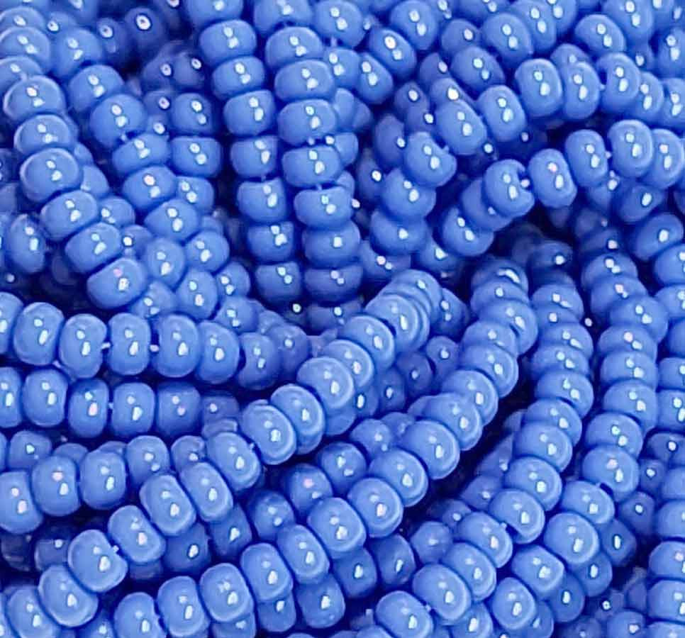 Czech Glass Beads 13 Seed Beads Periwinkle Blue Bead