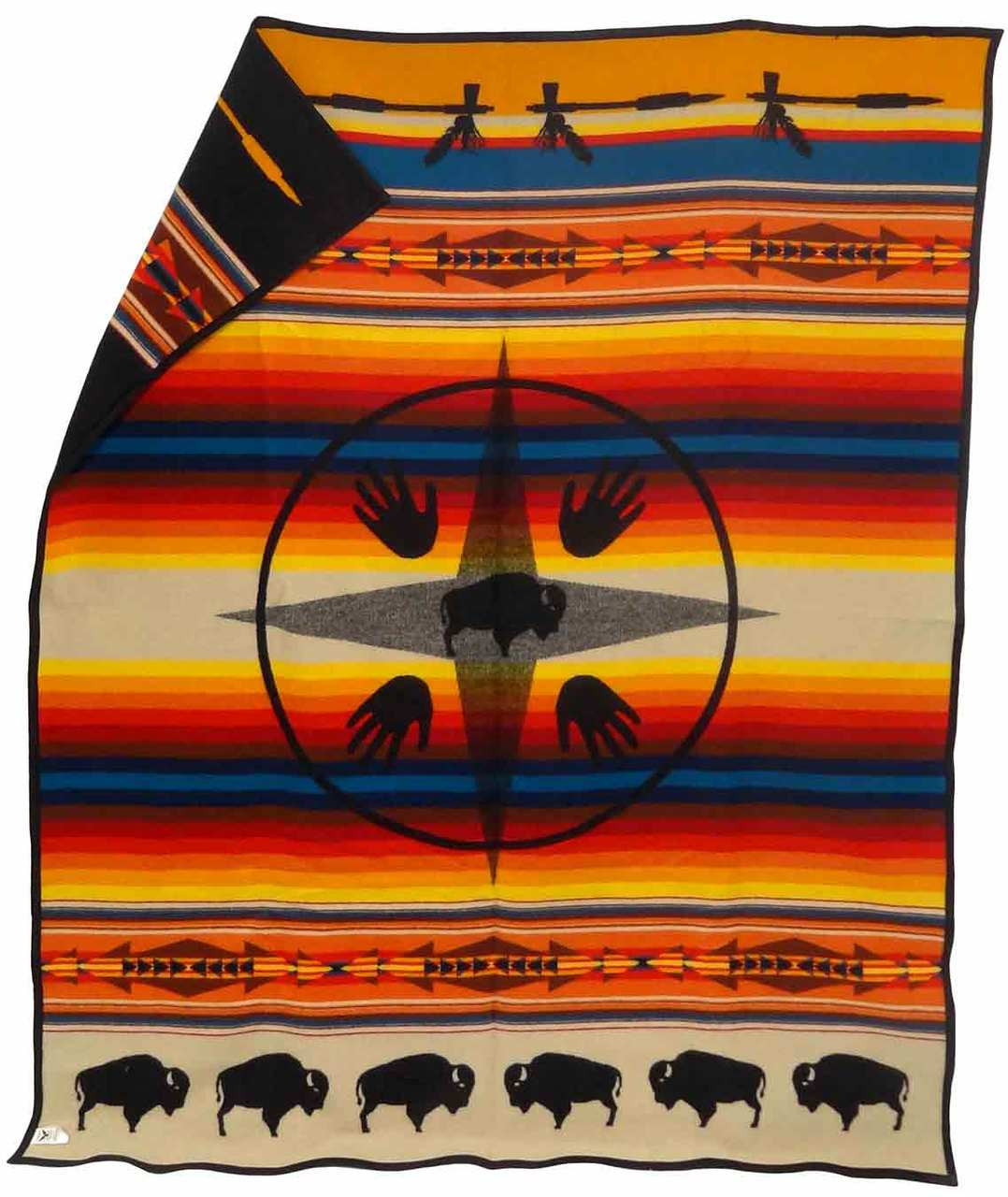 Pendleton Blanket Big Medicine Black Prairie Edge