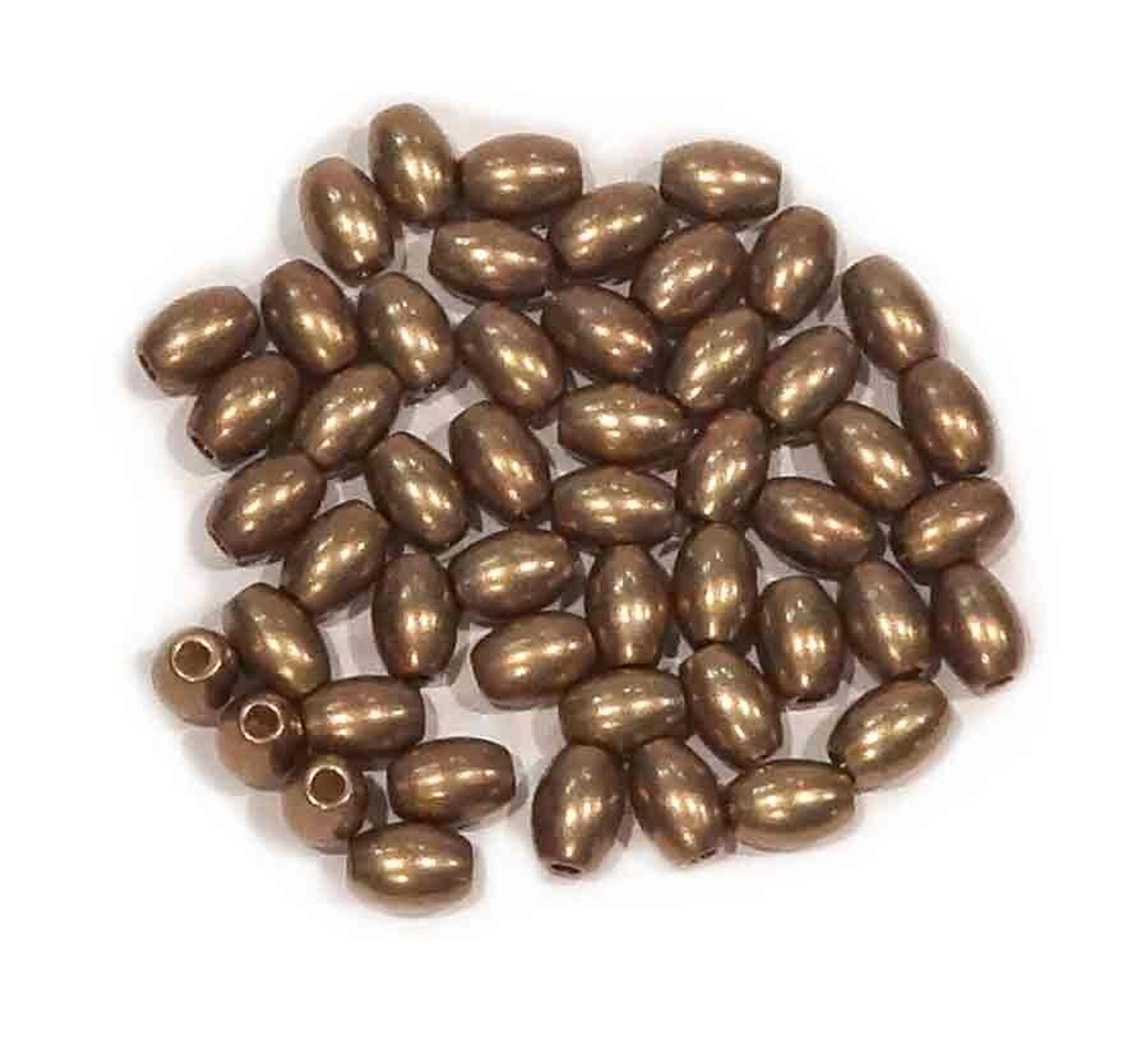 French Solid Brass Beads Oval - Prairie Edge Trading Co. & Galleries