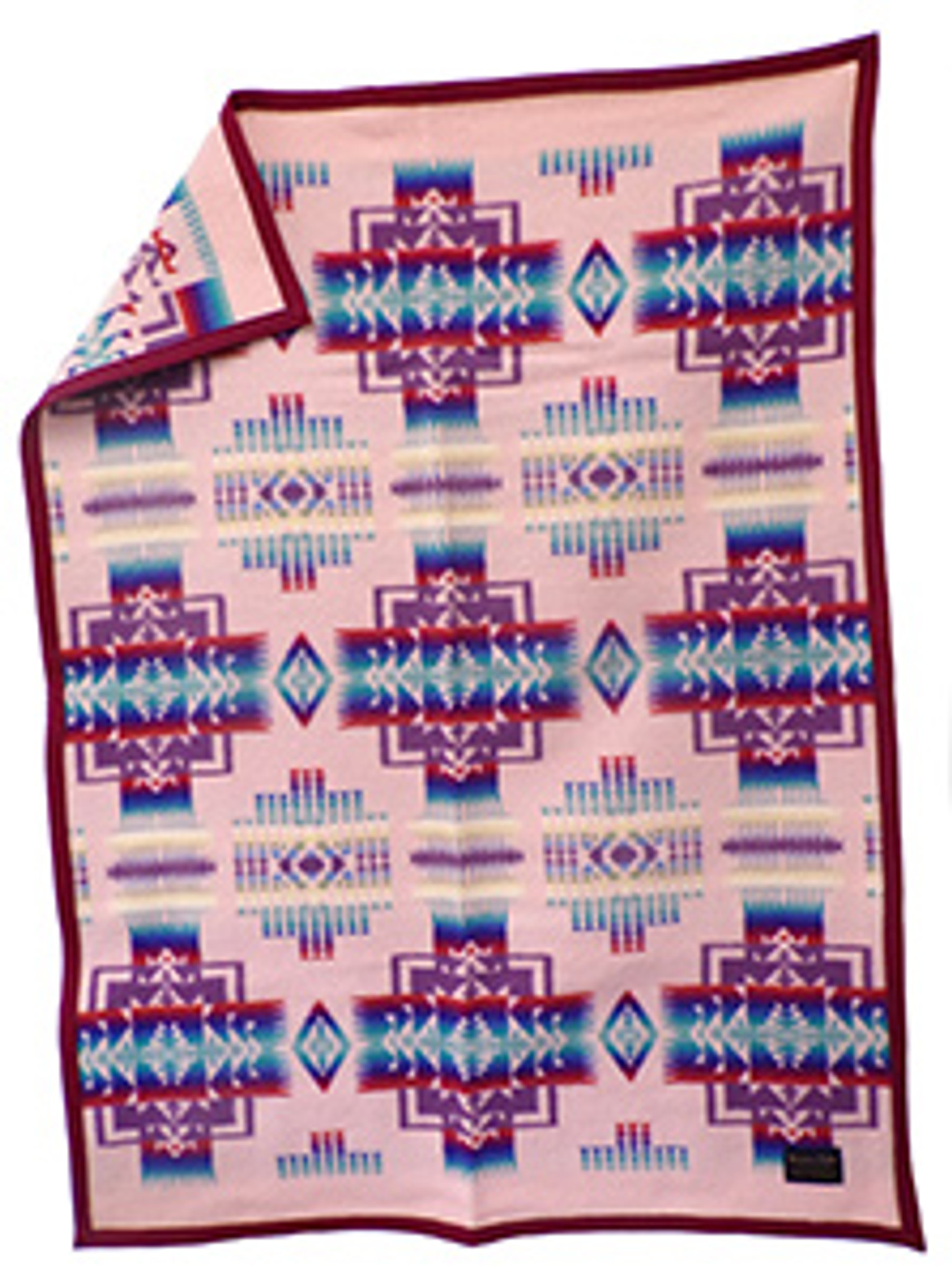 Pendleton Crib/Baby Blanket: Chief Joseph Jacquard Muchacho - Pink