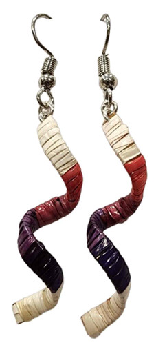 Native American Hand Quilled Earrings: Mini Berry Spirals