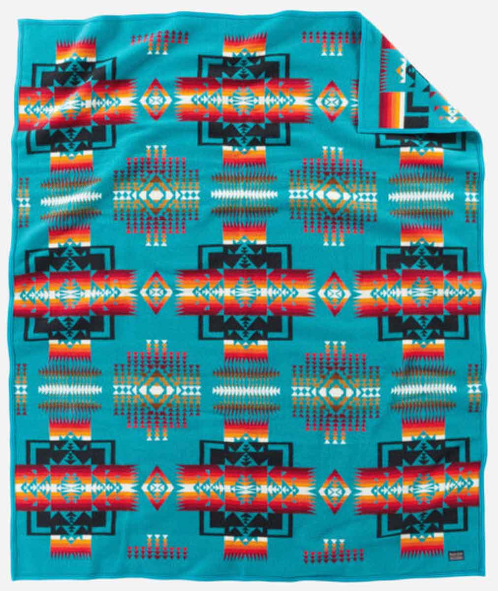 Pendleton Chief Joseph Blanket Robe Turquoise 64x80 Made in USA