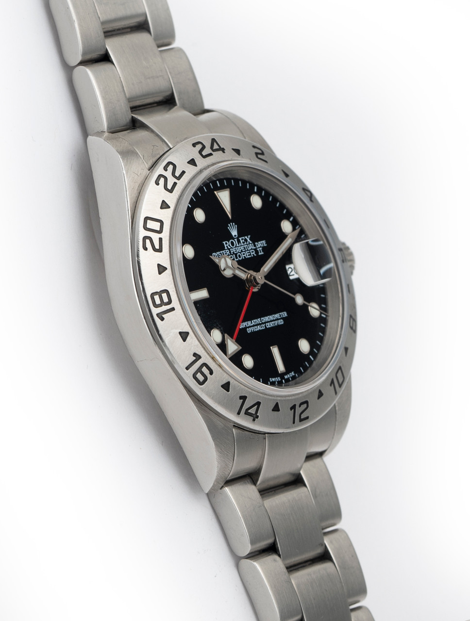 Rolex Explorer II GMT 16570 T Stainless Steel 40mm Black Dial F Series
