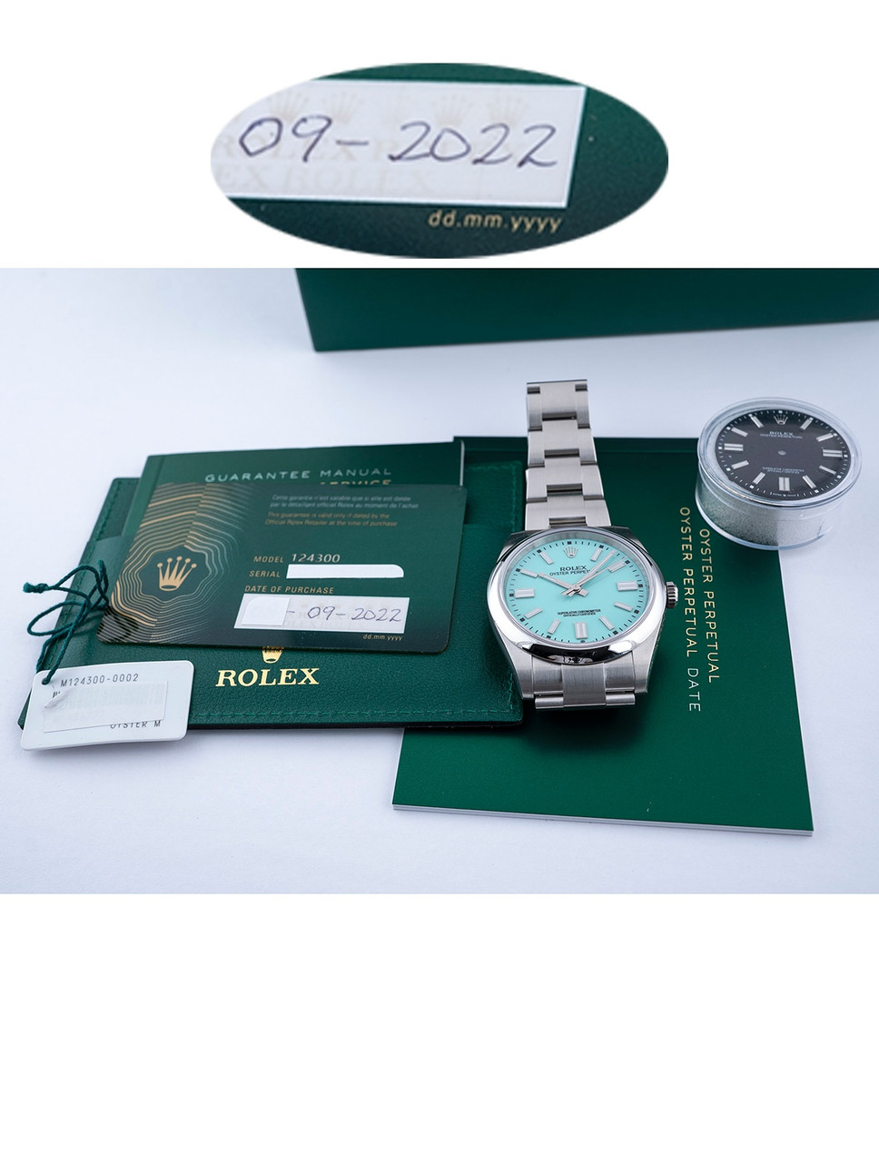 Rolex Oyster Perpetual 41 Stainless Steel - Green Index Dial - Oyster Bracelet (Ref#124300)