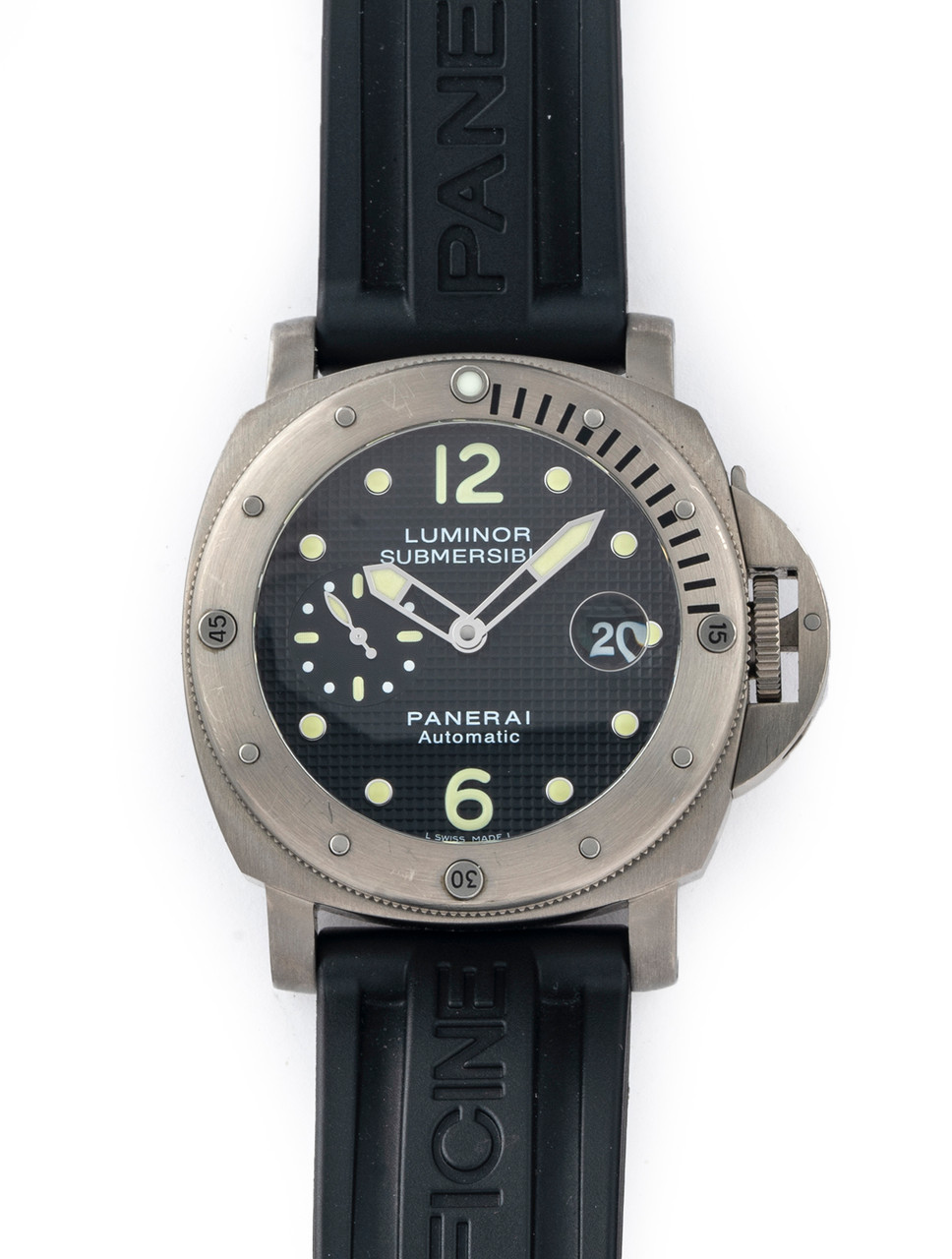 Panerai Luminor Submersible 44 Titanium w Hobnail Dial PAM25 - Panerai  Complete Factory Service 08/2022