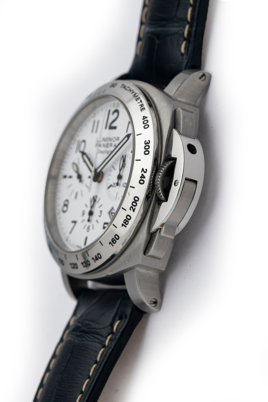 Panerai Luminor Daylight Chronograph PAM188 44mm Stainless Steel -  Discontinued Model WHITE DIAL