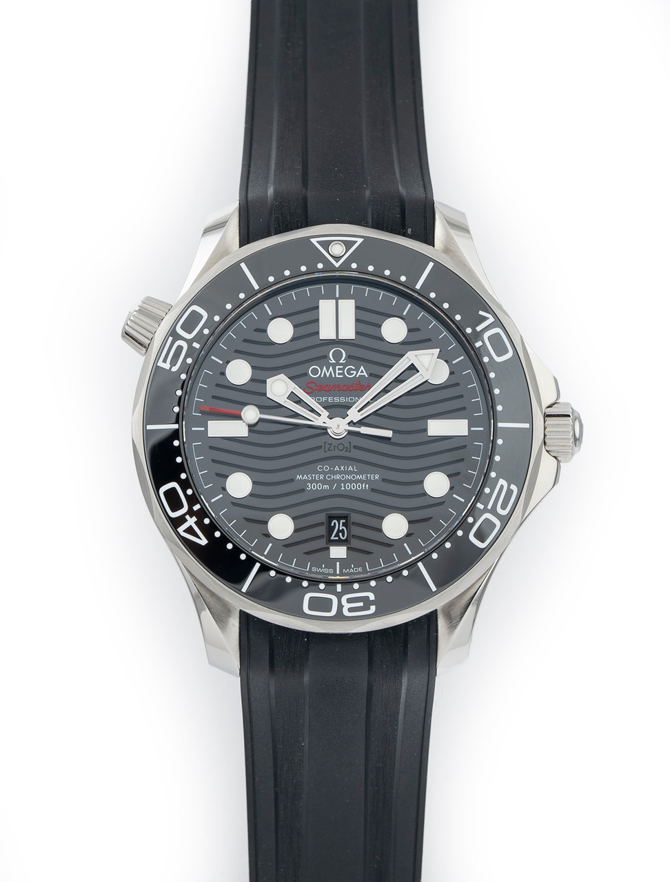 omega seamaster black wave dial