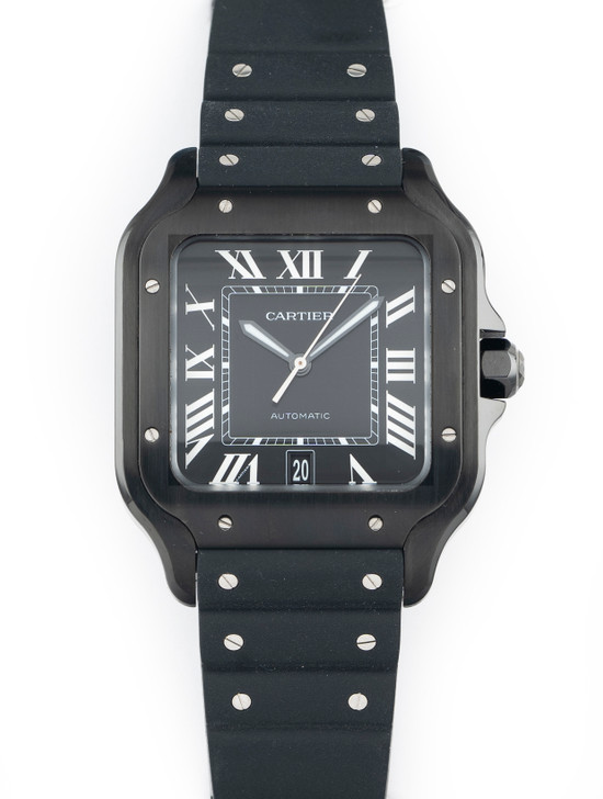 Cartier Santos Large 40mm Stainless Black PVD Automatic WSSA0039 - Purchased April 2021 & 100% Complete (Cartier Extended Warranty Thru  2029)