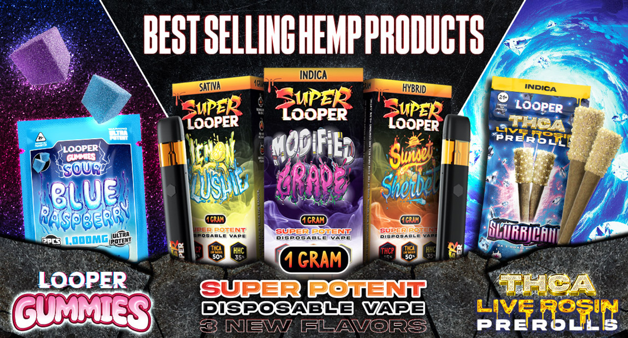 Super Looper: Best Selling Hemp Products - Super Potent Disposable Vape