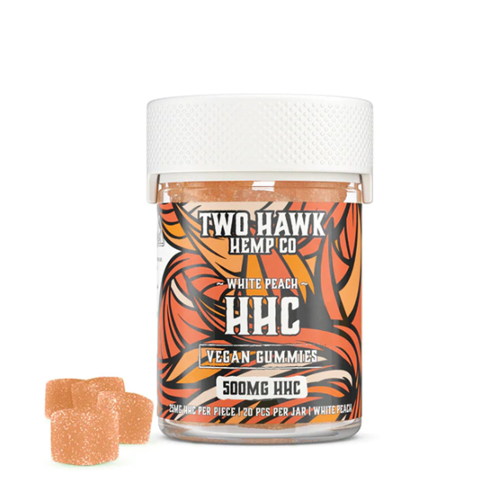 Two Hawk Hemp Co. 500MG HHC Infused Vegan Gummies 20ct Jar CBD To Store