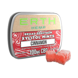 Erth Hemp 100mg Broad Spectrum CBD Xylitol Mints - Cinnamon