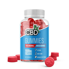 CBDfx 1500mg Broad Spectrum CBD Gummies Mixed Berries - Pack of 60