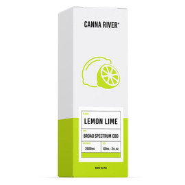 Canna River+ 2500MG Broad Spectrum CBD Oil Tincture 60ML - Lemon Lime