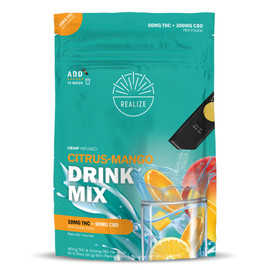Realize Hemp Drinks 50MG Full Spectrum CBD Citrus Mango Hemp Drink Pack of 6