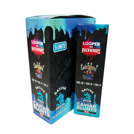 Looper X Packwoods 3G Exotic Packs Blends THC-JD + THC-H + THC-P Caviar Blunts - Pack of 2 - Display of 5 Packs - Candyland