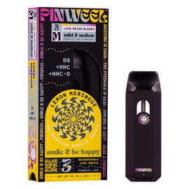 Pinweel D8 + HHC + HHC-O Live Resin Rechargeable Disposable Device 3 Gram - Display of 10 - Lemon Meringue