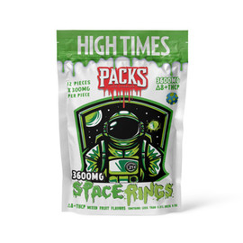 HIGH TIMES x PACKS 3600MG D8 + THCP Space Rings Gummies - 12 Count - Mixed Fruit