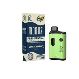 Modus Presidential Blend Delta THC-A Liquid Diamonds + Pegasus Delta 8 + THC-V CDT Disposable Vape 5G - Display of 5 - Citrus Tsunami (Sativa)