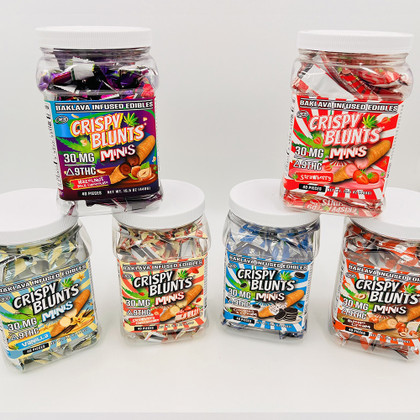 Crispy Blunts Delta-9 THC Baklava Infused Minis 1200MG - 40ct Jar