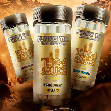 Flying THC Delta THC-A Sauce Infused Pre-Rolls 2G - 10ct Jar