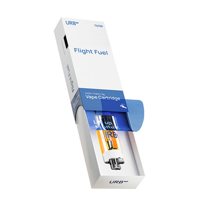 URB Fly High Flight Fuel 710 Delta 8 + D10 + H4CBD + THCB + THCV + Live Resin Disposable Vape Cartridge 2G - Display of 6 - Black Cherry Fizz (Sativa)