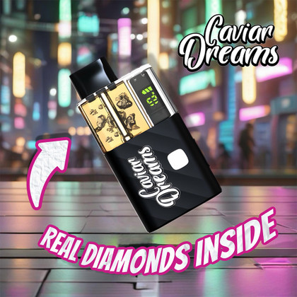Caviar Dreams Live Diamond Blend Delta THCA + THCP Disposable Vape Device 6G With Digital Screen - Display of 6
