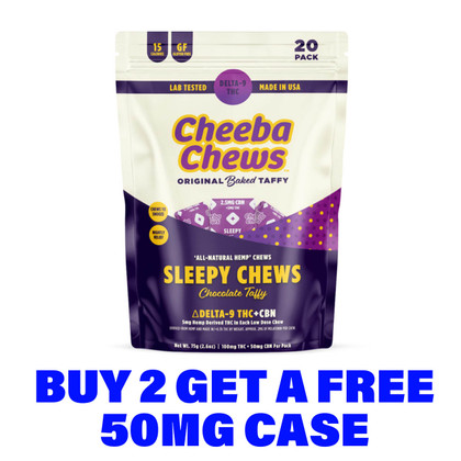 Cheeba Chews Delta-9 THC + CBN Natural Hemp Chews 150MG - Pack of 20 - Display of 10 Packs (MSRP $30.00 Each)