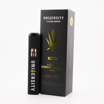 University THCA Liquid Diamonds Disposable Vape 2G - Lemon Cherry Gelato (Hybrid)