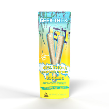 Geek THCX THC-A Diamond Infused Preroll 4G - Cherry Pie (Sativa)