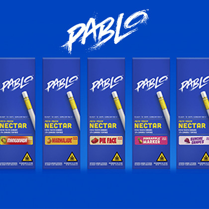 PABLO Delta-9 THC Fresh Frozen Nectar All-In-One Concentrate Disposable Vape Device 1G - Display of 6