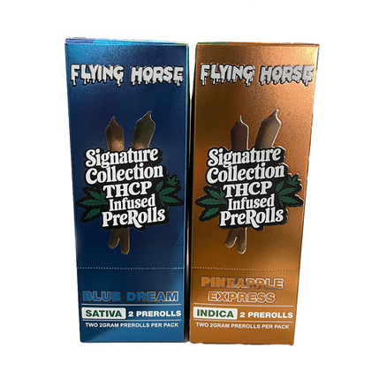 Flying Horse Signature Collection THCP Infused Prerolls 2G - 2ct Pack - Display of 10 Packs