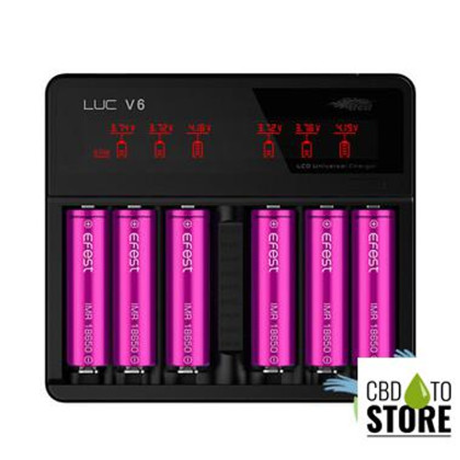 Efest LUC V6 - Six Slot LCD Battery Charger (MSRP $45.00)