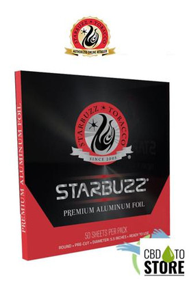 Starbuzz Premium Pre-Poked Aluminum Foil - Pack Of 50 Sheets (MSRP $4.00)