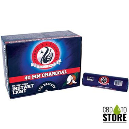 Starbuzz Charcoal 40mm Coconut Shell Instant Light Charcoal - 100 Tablets (MSRP $25.00)