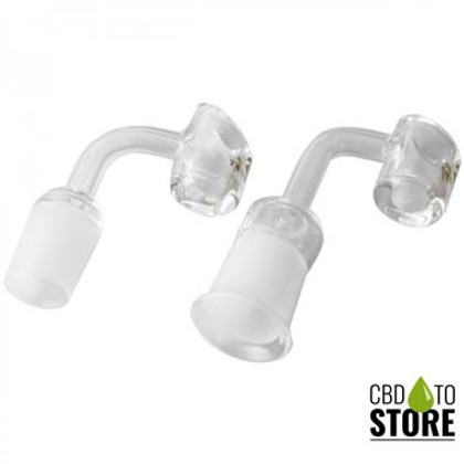 Tsunami Glass 4mm Water Pipe Quartz Banger - Display of 12 (MSRP $19.99 Each)